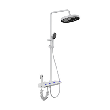 White LED Digital Smart Shower Panel With Faucet
