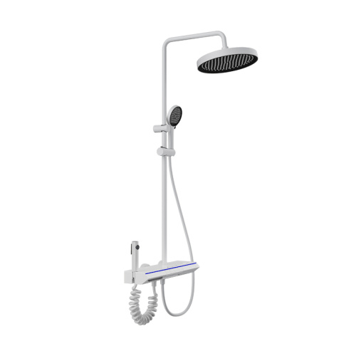 White LED Digital Smart Shower Panel With Faucet