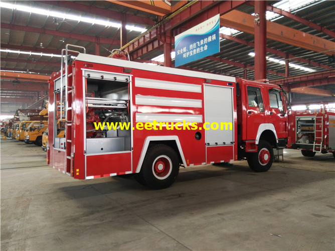 HOWO 2000 Gallons Water Fire Fighting Trucks