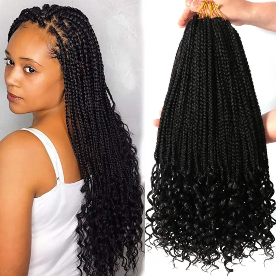 Hot sell wholesale 18inch synthetic hair extensions Senegalese curly twist cheap curly box braids
