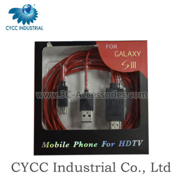 Micro USB MHL HDMI Adapter Cable for Sams Galaxy S3