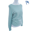 Strat de bază tricot cu gât lat verde mentă