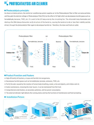 Hvac duct photocatalyst uvc ionizer