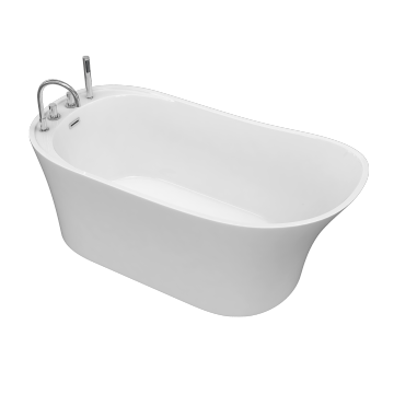 Modern Design Acrylic Soaking Spa Bathtub with Waterfall Whirlpool Massage for Hotels and Bathrooms