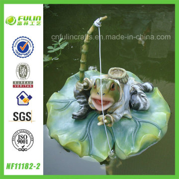 Resin Frog Floating Garden Pool Decor (NF11182-2)