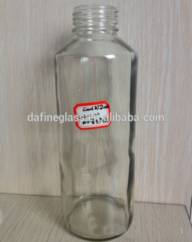 500ml straight side mineral water glass bottle beverage glass bottle with screw plastic cap