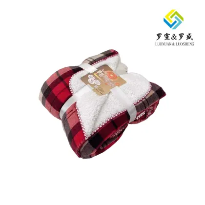 First sight of the red checkered velvet blanket