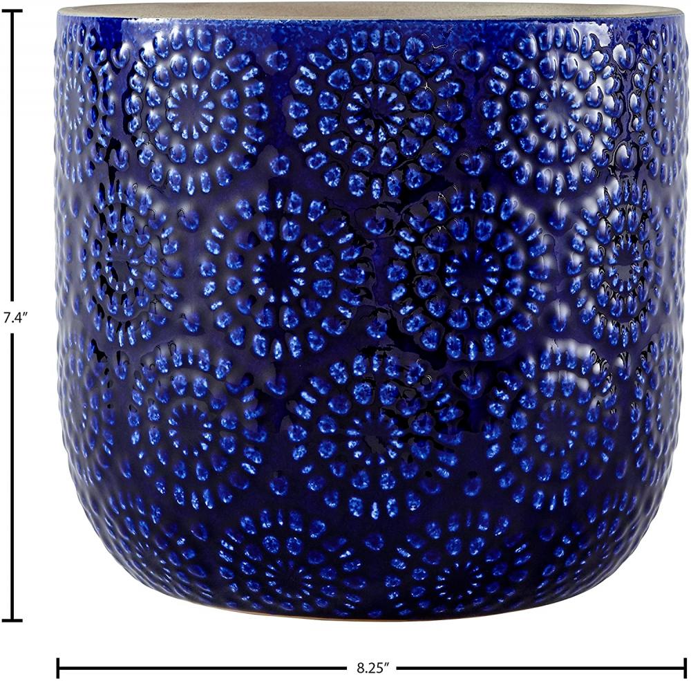 Vaso de flores de cerâmica moderna de pedra e feixe