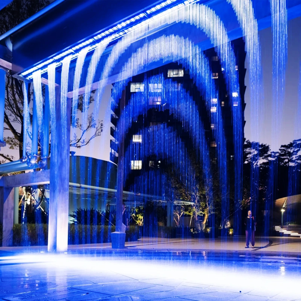 Digital water curtain