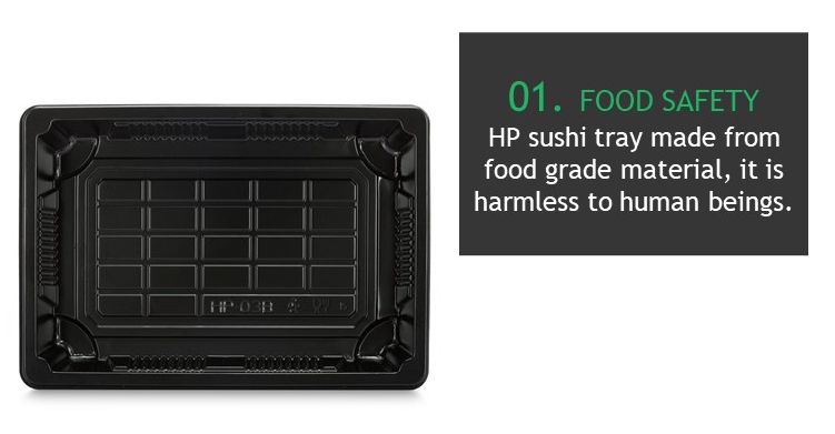 Rectangle plastic sushi plate