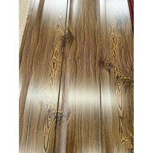 Light Brown Wood Grain Grooved Metal Carved Panel Exterior Wall Panel