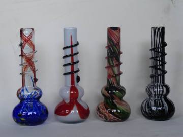 colored soft glass bongs/pipes & hookahs