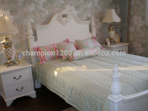 Pretty simple princess bedroom furniture sets, bed, nightstand, wardrobe, garderobe