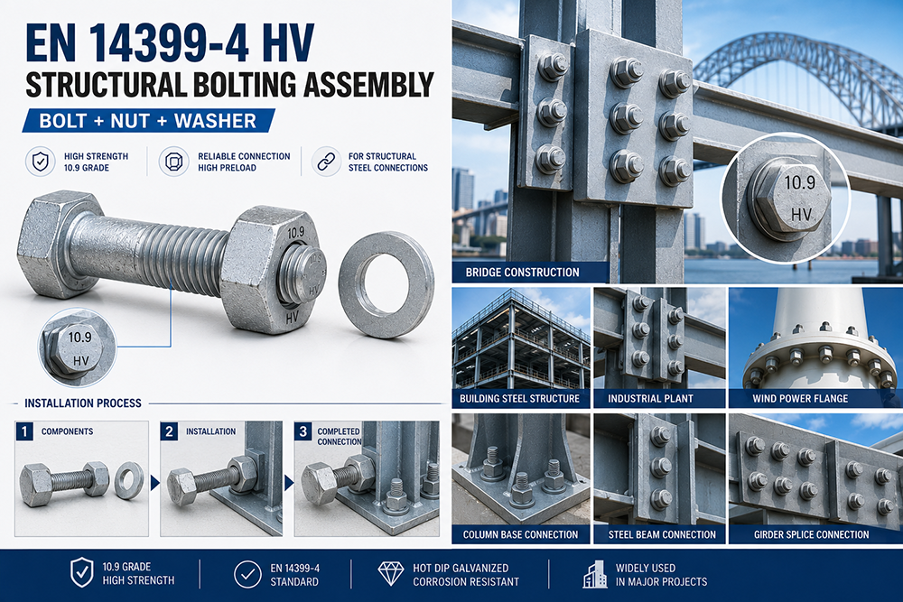 EN14399-4 HV 10.9 Bolt and Nut supplier china EN14399-4 HV 10.9 Bolt and Nut supplier china