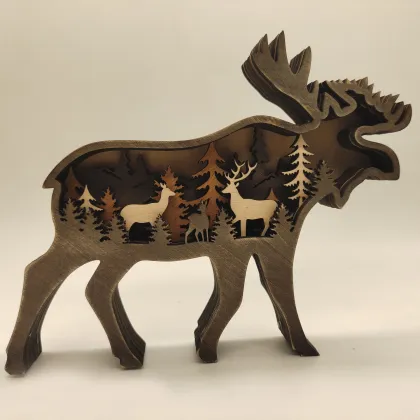 Wholesale 3D Wooden Crafts: Forest Animals Home Decorations, Ornaments & Carvings