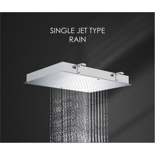 Triple Function Hand Shower Ceiling-mounted Square Rain Shower Head Supplier