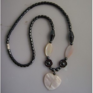 Hematite pearl Shell Necklace