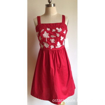 Fashion Summer Sweet Ladies Cotton Poplin Dress