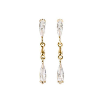 Modne kolczyki ze stopu w stylu vintage ze srebrną igłą Faux Baroque Charm - Perfect Gift
