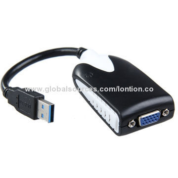 Latest Design USB3.0 to VGA Female Converter Cable, Plug-and-play Function