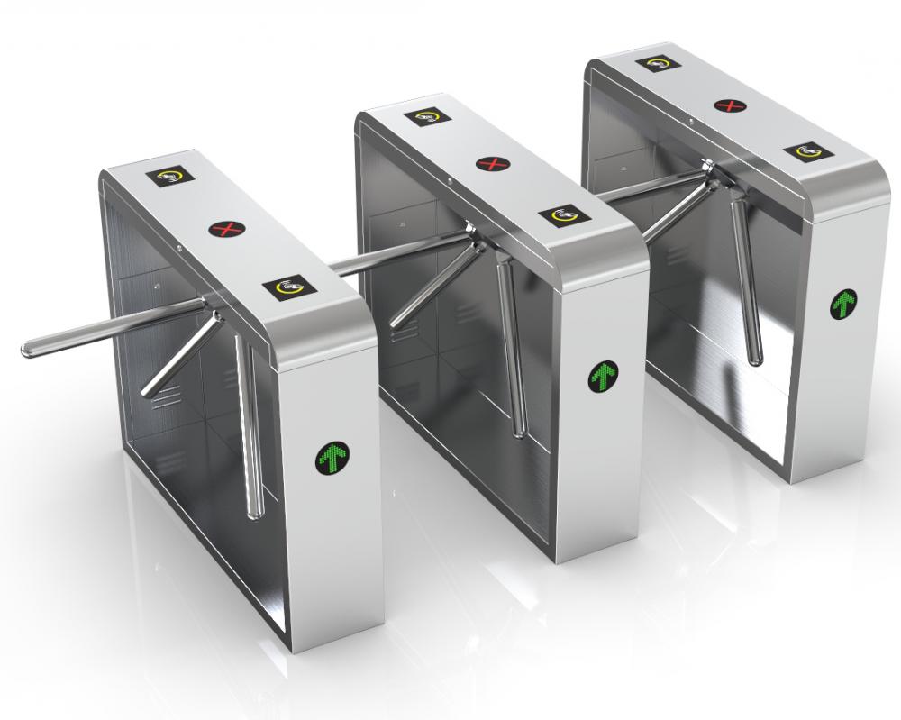 Vertical Tripod Turnstile Card Reader Pedestrian Gates