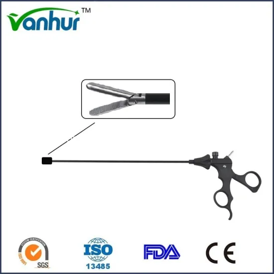 5mm Laparoscope Instrument Blunt Wavy Teeth Forceps