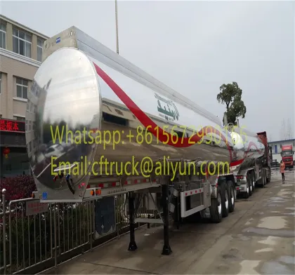 38,000 Liter 3-Axle Aluminum Alloy Fuel Oil Tanker Semi-Trailer for Saudi Aramco