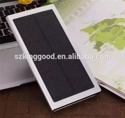Chargeur de batterie mobile de chargeur externe de paquet de batterie solaire ultra mince en métal ultra mince de 20000mAh