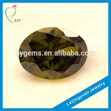 Wholesale Oval Loose Peridot CZ Gemstone Jewelry