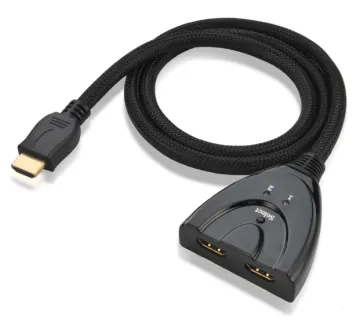 Low price 2x1 HDMI 2 In 1 Out HDMI Auto Switch with HDMI Cable 1080P 3D hdmi switch