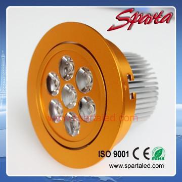7W led light ceiling gold shell