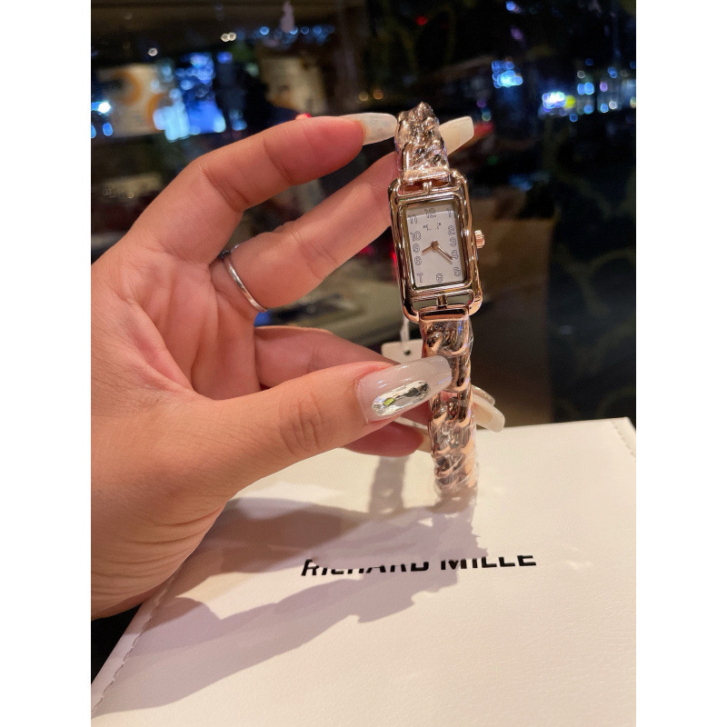 Elegant Square Steel Watch for Women