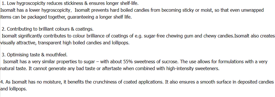 Isomalt Function