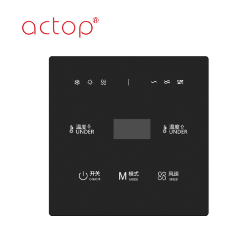 panel de interruptor de pared inteligente de vidrio táctil de hotel