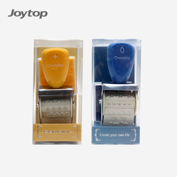 Ownday Plastic Handle Base Roller Date Stamp Kit for DIY Crafts and Scrapbooking