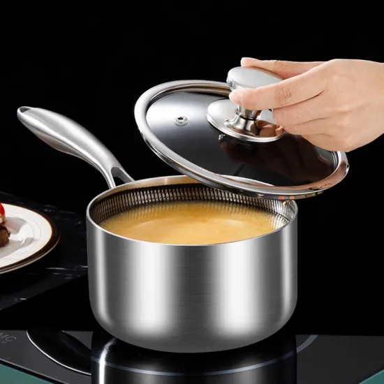 Stainless Steel Stew Pot and Frying Pan Set with Lid