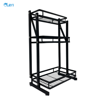 Organizzatore di rack per spezie in acciaio inossidabile a 3 livelli