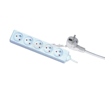 5 Way French Type Euro Socket Extension Power Outlet