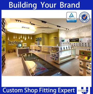 electronic store used wooden lighting showcase mobile in Australia