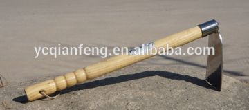 Garden Tool--Stainless steel Hoe with Solid wood handle