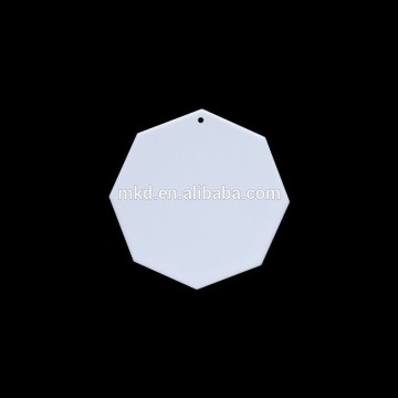 Meikeda 3" Hexagon sublimation glass ornament