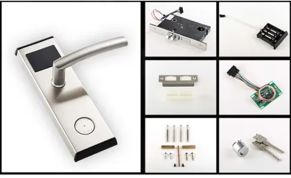 Silver Hotel Key Card Lock for Hotel Door Lock