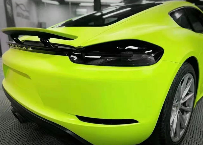 Calendered Car Vinyl Wrap Film , Fluorescent Green Vinyl Wrap 1.52*18 m/roll 1