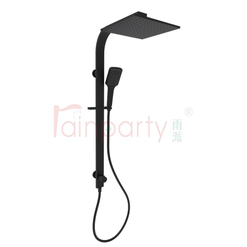 Matte black shower set with Multi Functional Handheld