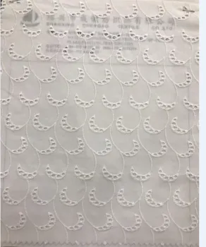 Crescent Petals Cotton Embroider Fabric