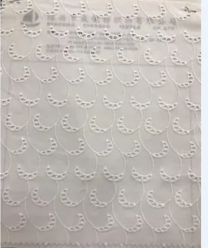 Crescent Petals Cotton Embroider Fabric