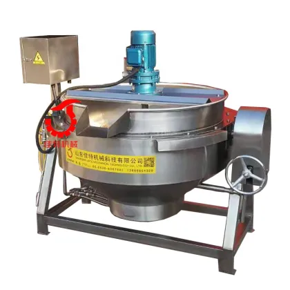 Industrial Tilting Gas Jacketed Steam Kettle 200 Liter Cooking Kettle