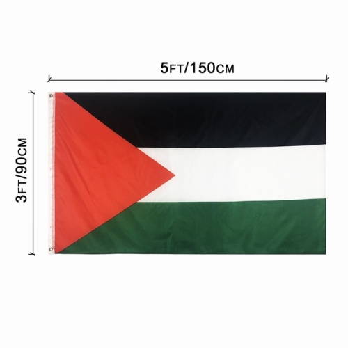 Polyester Palestine Black White Green Design Flag 3x5
