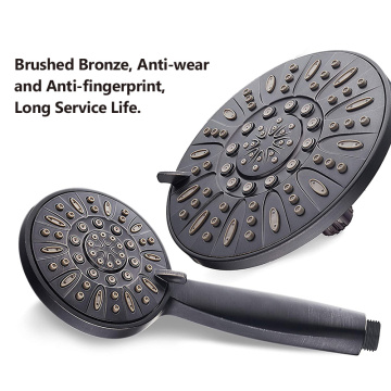 Système de robinet de douche noire mat de bronze