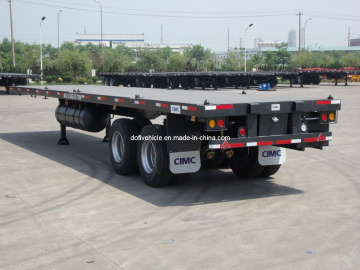 40' Platform Flatbed Container Trailer with Two Axle and Single Point Suspension